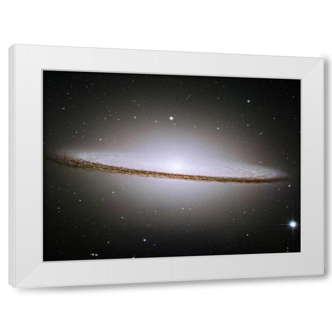 M104 - The Sombrero Galaxy - Visible Light White Modern Wood Framed Art Print by NASA