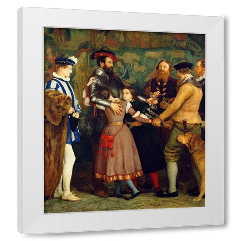 The Ransom White Modern Wood Framed Art Print by Millais, John Everett