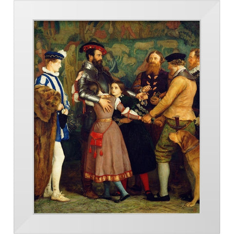 The Ransom White Modern Wood Framed Art Print by Millais, John Everett