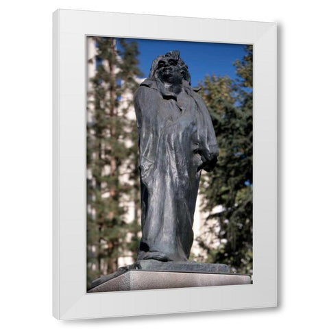 Monument to Honore de Balzac, 1897 White Modern Wood Framed Art Print by Rodin, Auguste