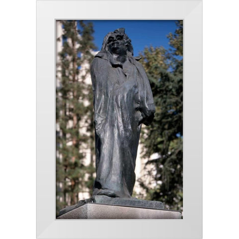 Monument to Honore de Balzac, 1897 White Modern Wood Framed Art Print by Rodin, Auguste