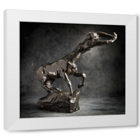 Female Centaur, ca. 1887-1889 White Modern Wood Framed Art Print by Rodin, Auguste
