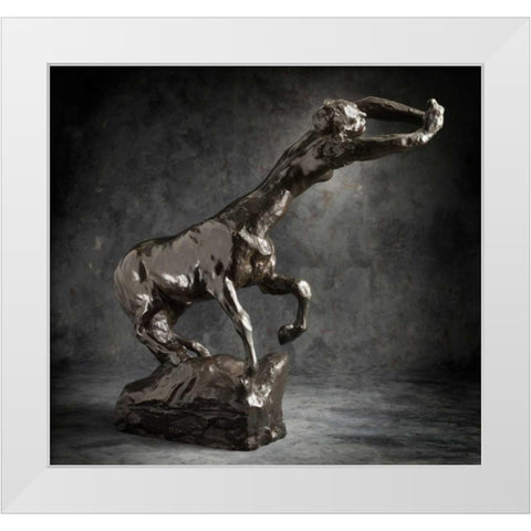 Female Centaur, ca. 1887-1889 White Modern Wood Framed Art Print by Rodin, Auguste