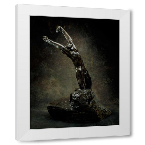 The Prodigal Son, ca. 1884/1894-1899 White Modern Wood Framed Art Print by Rodin, Auguste