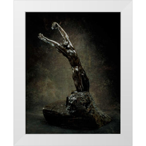 The Prodigal Son, ca. 1884/1894-1899 White Modern Wood Framed Art Print by Rodin, Auguste
