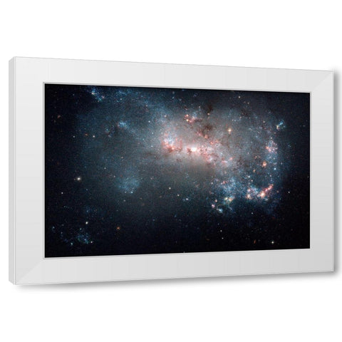 Stellar Fireworks Ablaze in Galaxy NGC 4449 White Modern Wood Framed Art Print by NASA