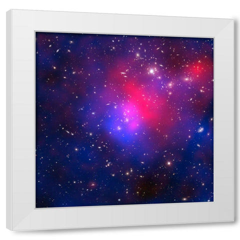 Pandoras Cluster - Abell 2744 White Modern Wood Framed Art Print by NASA