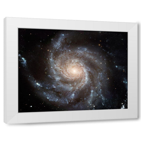 Messier 101 (M101) White Modern Wood Framed Art Print by NASA