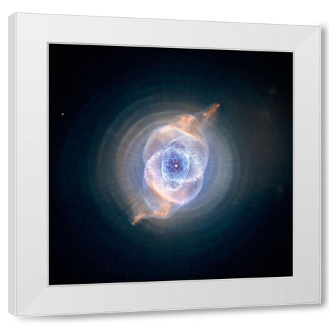 Cats Eye Nebula, NGC 6543, May 4 2002 White Modern Wood Framed Art Print by NASA