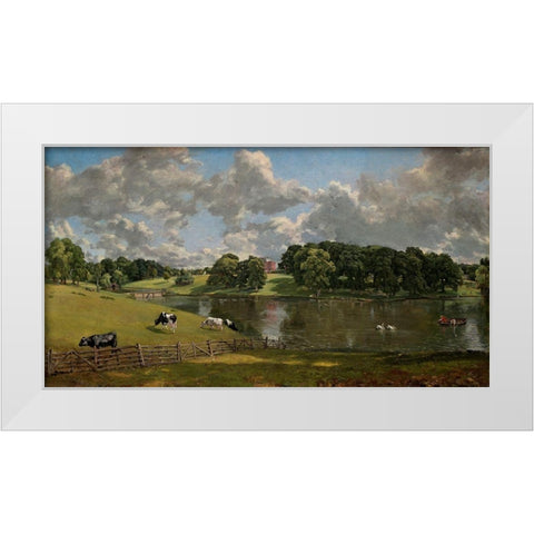 Wivenhoe Park, Essex, 1816 White Modern Wood Framed Art Print by Constable, John