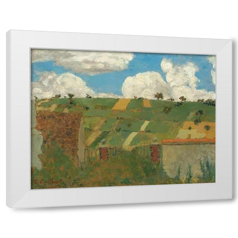 Landscape of the Ile-de-France, 1894 White Modern Wood Framed Art Print by Vuillard, Edouard