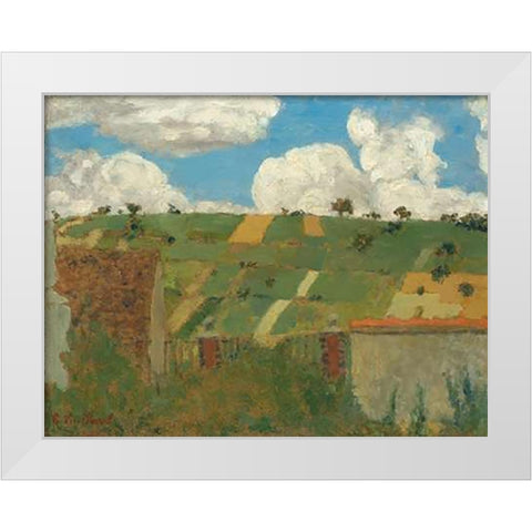 Landscape of the Ile-de-France, 1894 White Modern Wood Framed Art Print by Vuillard, Edouard