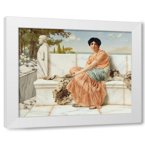 Reverie White Modern Wood Framed Art Print by Godward, John William
