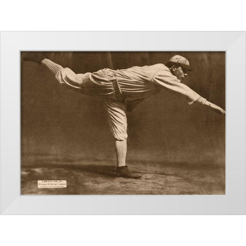Edward Walsh, Chicago American League, 1880 White Modern Wood Framed Art Print by Leopold Morse Goulston Baseball Collection,