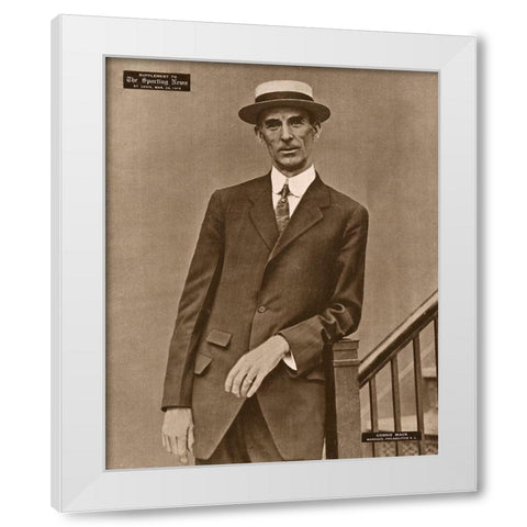 Connie Mack, Manager, Philadelphia American League, 1880 White Modern Wood Framed Art Print by Leopold Morse Goulston Baseball Collection,