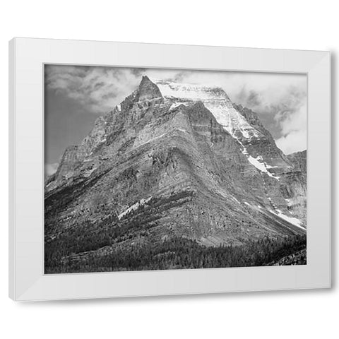 Going-to-the-Sun Mountain, Glacier National Park, Montana - National Parks and Monuments, 1941 White Modern Wood Framed Art Print by Adams, Ansel