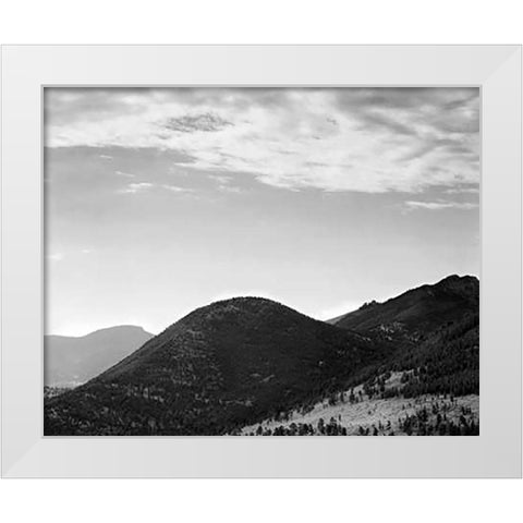 Rocky Mountain National Park, CO, ca. 1941-1942 White Modern Wood Framed Art Print by Adams, Ansel