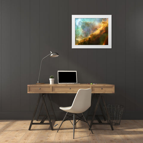 Omega Nebula (M17) White Modern Wood Framed Art Print by NASA