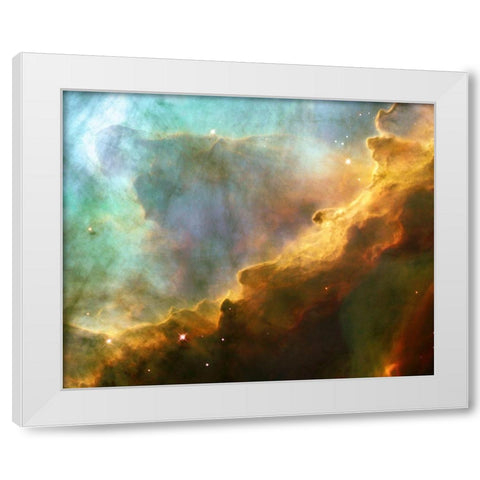 Omega Nebula (M17) White Modern Wood Framed Art Print by NASA