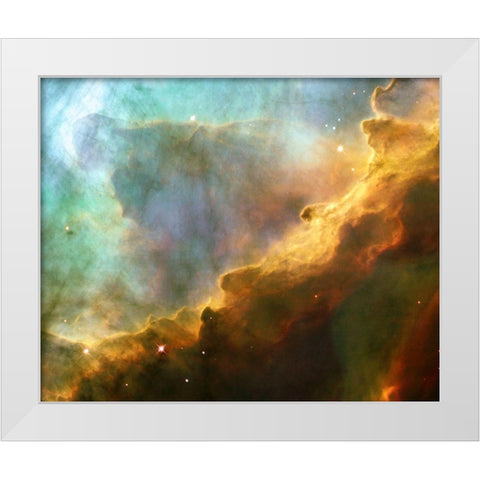 Omega Nebula (M17) White Modern Wood Framed Art Print by NASA