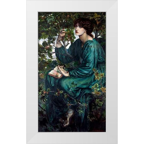 The Day Dream, 1880 White Modern Wood Framed Art Print by Rossetti, Dante Gabriel