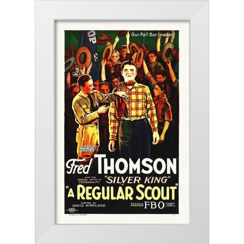 A Regular Scout, 1926 White Modern Wood Framed Art Print by Hollywood Photo Archive