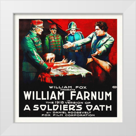A Soldiers Oath White Modern Wood Framed Art Print by Hollywood Photo Archive