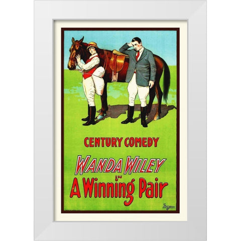 A Winning Pair White Modern Wood Framed Art Print by Hollywood Photo Archive