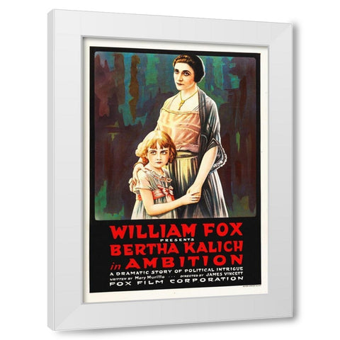 Ambition, 1916 White Modern Wood Framed Art Print by Hollywood Photo Archive