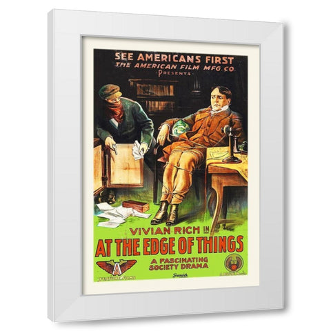 At The Edge of Things White Modern Wood Framed Art Print by Hollywood Photo Archive