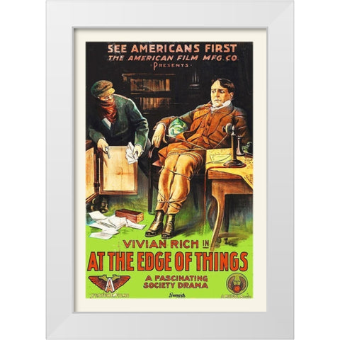 At The Edge of Things White Modern Wood Framed Art Print by Hollywood Photo Archive