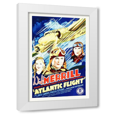 Atlantic Flight White Modern Wood Framed Art Print by Hollywood Photo Archive