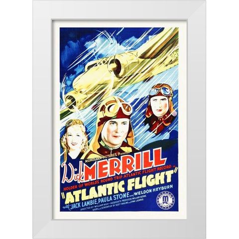 Atlantic Flight White Modern Wood Framed Art Print by Hollywood Photo Archive