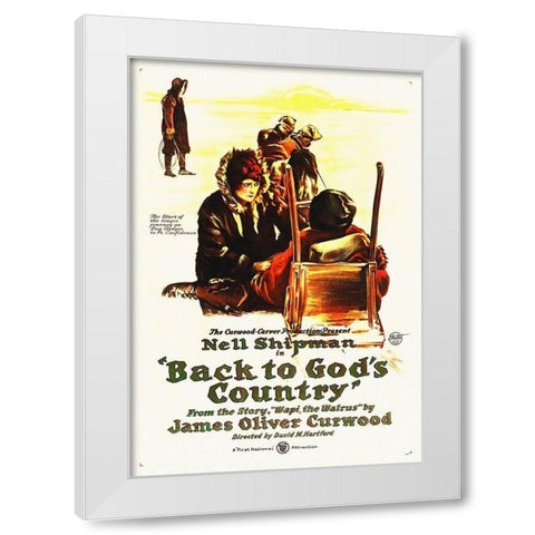 Back to Gods Country, 1919 White Modern Wood Framed Art Print by Hollywood Photo Archive