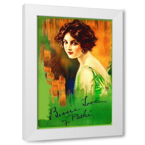 Bessy Love, 1918 White Modern Wood Framed Art Print by Hollywood Photo Archive