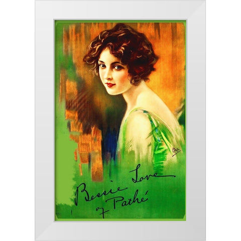 Bessy Love, 1918 White Modern Wood Framed Art Print by Hollywood Photo Archive