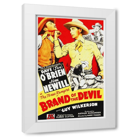Brand of the Devil White Modern Wood Framed Art Print by Hollywood Photo Archive