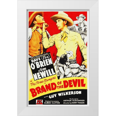 Brand of the Devil White Modern Wood Framed Art Print by Hollywood Photo Archive