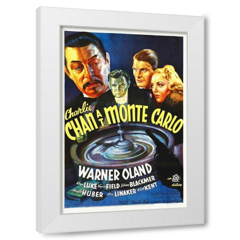 Charlie Chan at Monte Carlo, 1937 White Modern Wood Framed Art Print by Hollywood Photo Archive