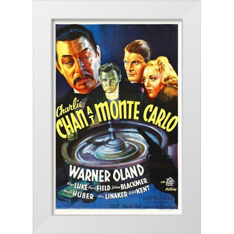 Charlie Chan at Monte Carlo, 1937 White Modern Wood Framed Art Print by Hollywood Photo Archive