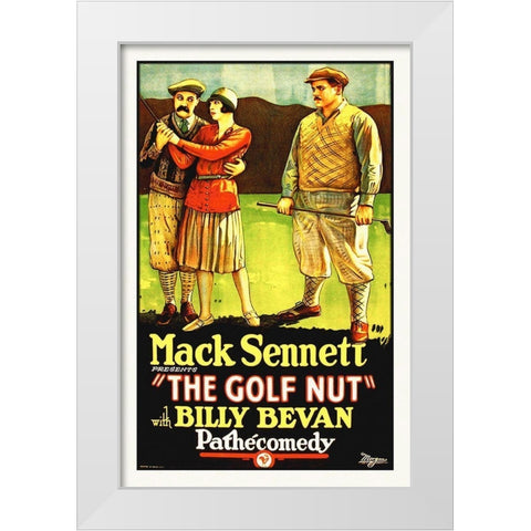 The Golf Nut White Modern Wood Framed Art Print by Hollywood Photo Archive