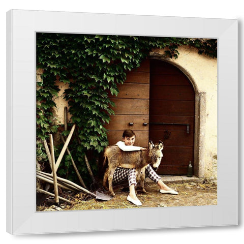 Audrey Hepburn White Modern Wood Framed Art Print by Hollywood Photo Archive