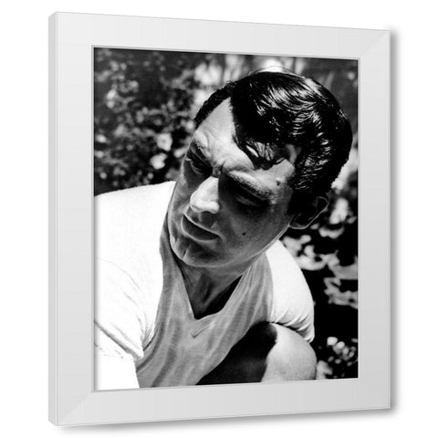 Cary Grant White Modern Wood Framed Art Print by Hollywood Photo Archive