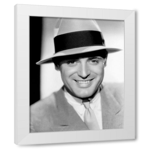 Cary Grant White Modern Wood Framed Art Print by Hollywood Photo Archive