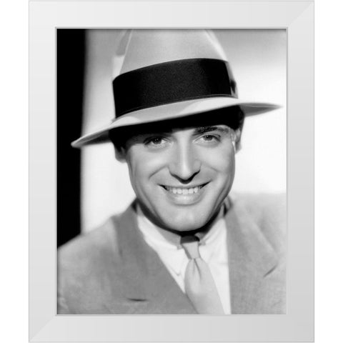 Cary Grant White Modern Wood Framed Art Print by Hollywood Photo Archive