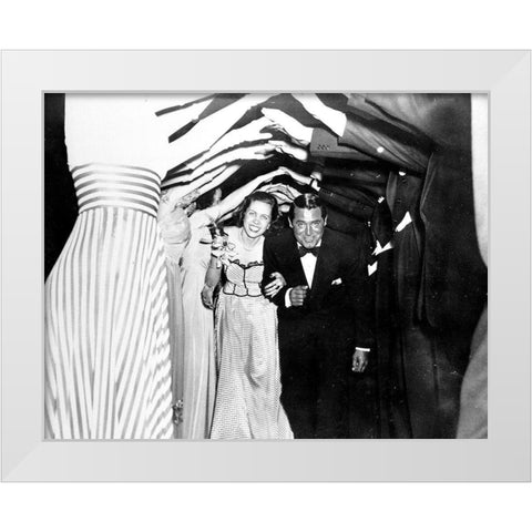 Cary Grant White Modern Wood Framed Art Print by Hollywood Photo Archive