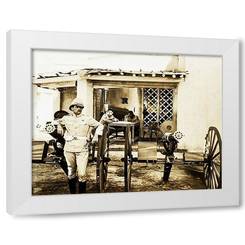 Cary Grant - Gunga Din White Modern Wood Framed Art Print by Hollywood Photo Archive