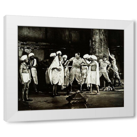 Cary Grant - Gunga Din White Modern Wood Framed Art Print by Hollywood Photo Archive