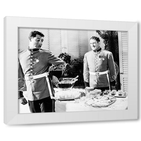 Cary Grant - Gunga Din White Modern Wood Framed Art Print by Hollywood Photo Archive