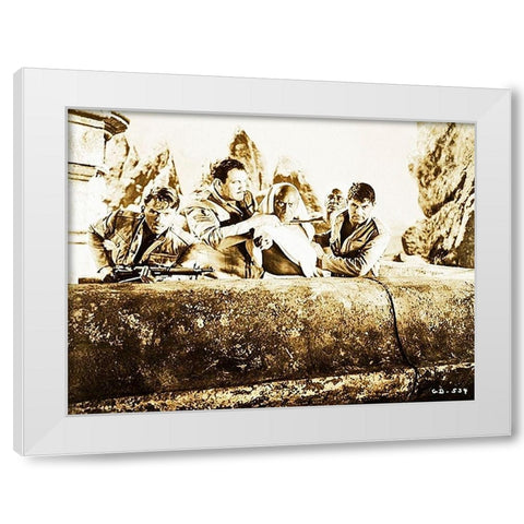 Cary Grant - Gunga Din White Modern Wood Framed Art Print by Hollywood Photo Archive
